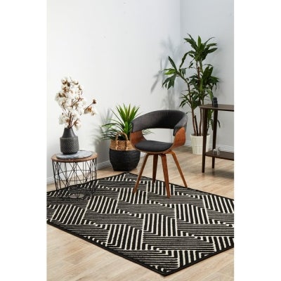 York Cindy Modern Rug, 230x160cm, Black