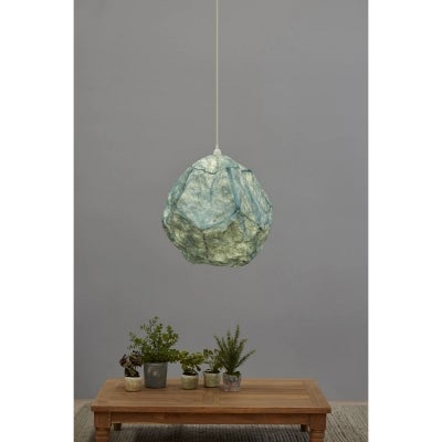 Stratus Ball Cloud Paper Pendant Light, Sky Blue