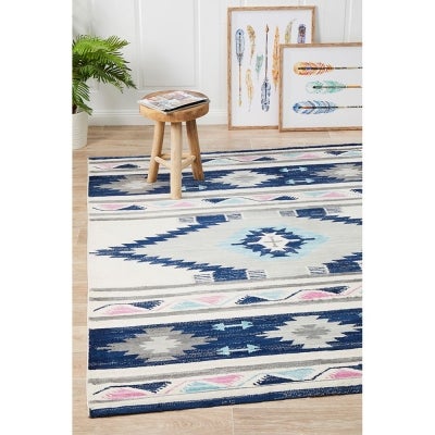 Zanzibar No.761 Tribal Rug, 300x400cm, Navy