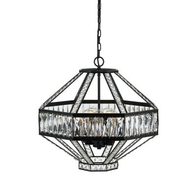 Zofio Metal & Crystal Glass Pendant Light, 56cm