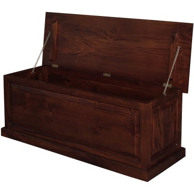 Tasmania Mahogany Timber Blanket Box, Medium, Mahogany