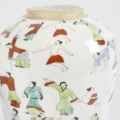 Zhu Lu Ceramic Temple Jar