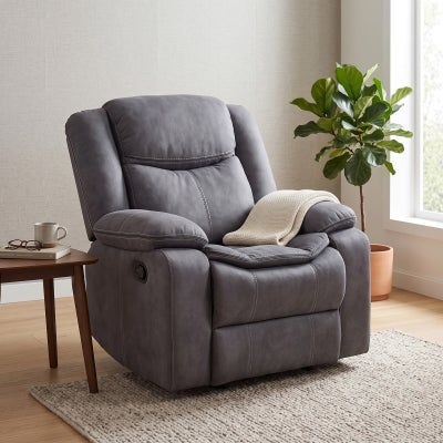 Essex Fabric Recliner Armchair, Slate