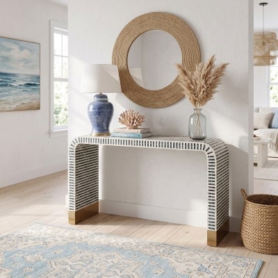Nya Shell Inlaid Console Table, 120cm