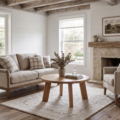 Hume Elm Timber Round Coffee Table, 80cm