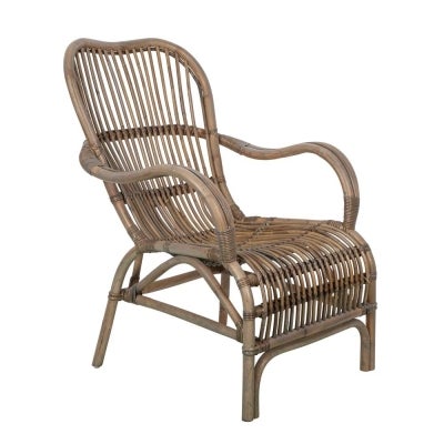 Seville Rattan Lounge Armchair, Grey Wash