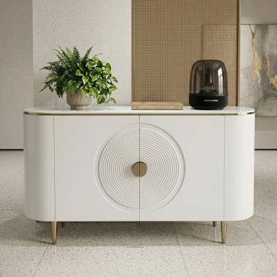 Cyrel Sintered Stone Top 2 Door Oval Sideboard, 150cm