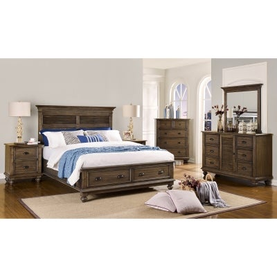 Roxbury Solid American Poplar Timber Bed, Queen