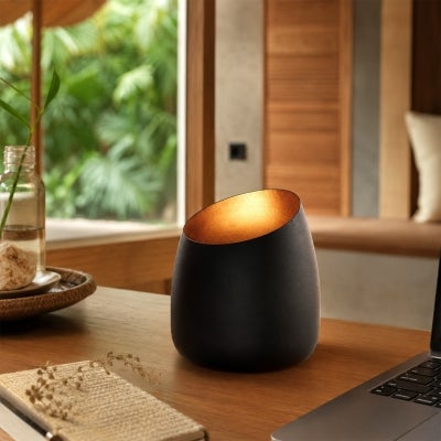 Chester Uplight Metal Table Lamp, Black