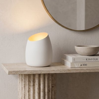 Chester Uplight Metal Table Lamp, White