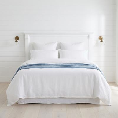 Belley Hand Crafted Mahogany Timber Bed Headboard, King, White