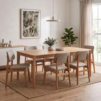 Cabarita Tasmanian Oak Timber Dining Table, 180cm