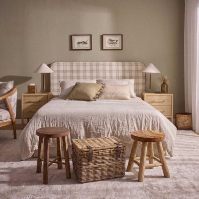 Bella Recycled Timber Round Table Stool, Natural