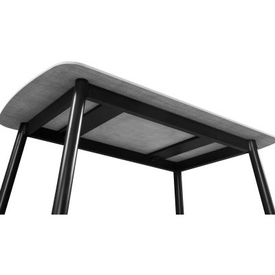 Erielle Sintered Stone & Steel Dining Table, 120cm, White / Black