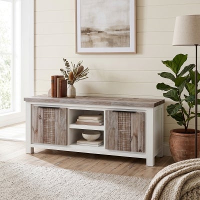Nordington Acacia Timber 2 Door TV Unit, 176cm