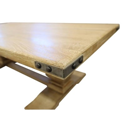 Oatley Mango Wood Pedestal Coffee Table, 140cm, Honey Wash