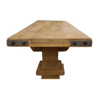 Oatley Mango Wood Pedestal Console Table, 160cm, Honey Wash
