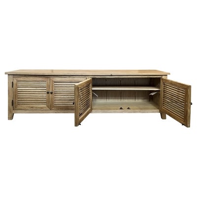 Croix Timber 4 Door TV Unit, 200cm