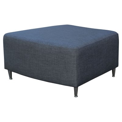Lindo Fabric Ottoman, Grey