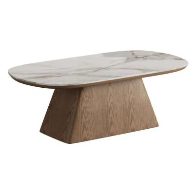 Summerton Sintered Stone Top Wooden Coffee Table, 130cm