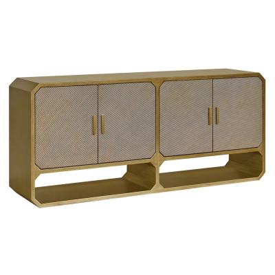 Anderson Wooden 4 Door Buffet Table, 180cm, Antique Gold