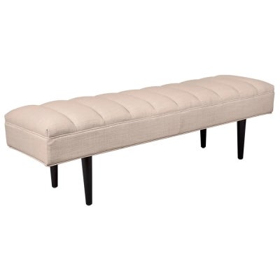 Central Park Fabric Ottoman Bench, 160cm, Fawn