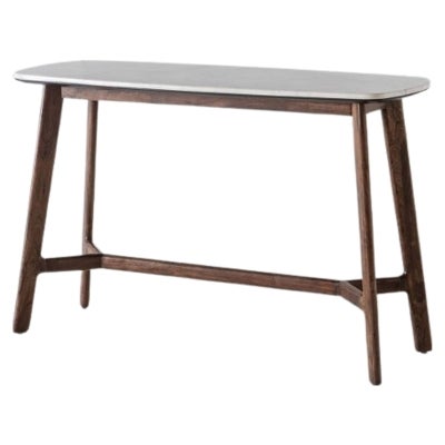Castilla Marble & Wood Console Table, 120cm