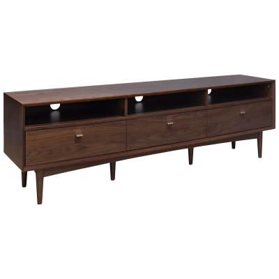 Hogue American Walnut 3 Drawer TV Unit, 180cm
