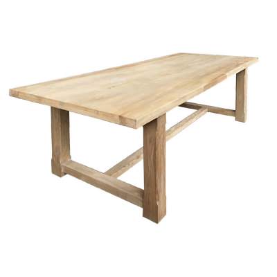 Parklo Reclaimed Elm Timber Farmhouse Dining Table, 200cm