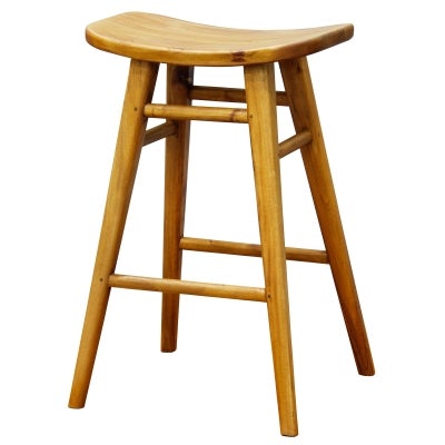 Alta Mahogany Timber Counter Stool, Caramel
