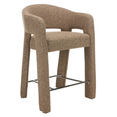 Lorviel Fabric Counter Stool, Set of 2, Light Tan