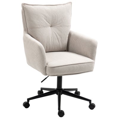Rowan Corduroy Fabric Office Chair, Beige