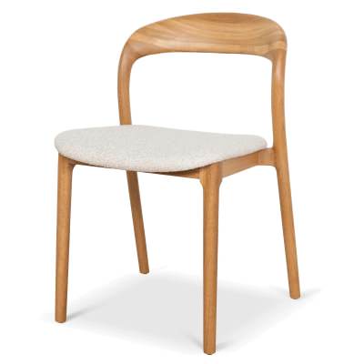 Davina Ashwood Dining Chair, Set of 2, Natural