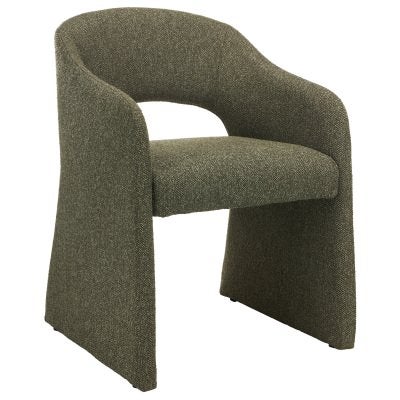 Valtreo Fabric Dining Chair, Set of 2, Twill Green