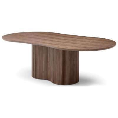 Olvero Wooden Freeform Dining Table, 239cm, Walnut