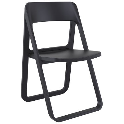 Siesta Dream Commercial Grade Indoor / Outdoor Folding Chair, Black