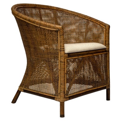 Ophelia Rattan Armchair, Mango Teak