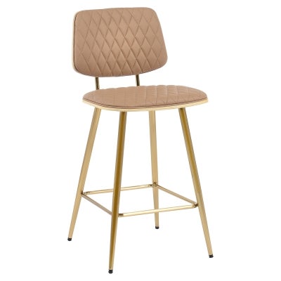 Osaka Faux Leather & Metal Counter Stool