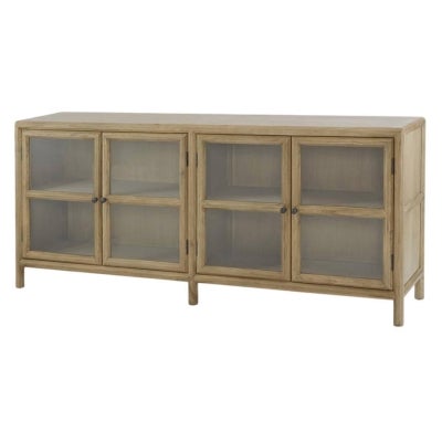 Cambridge Elm Timber 4 Door Buffet Table, 180cm