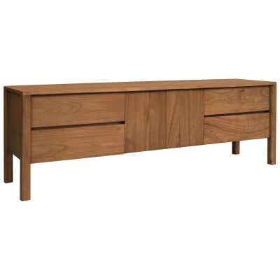 Adelle Mindi Wood 2 Door 4 Drawer TV Unit, 180cm, Almond