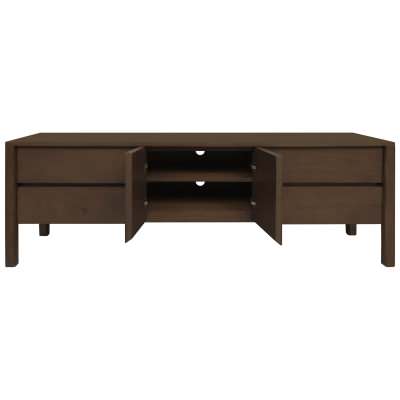 Adelle Mindi Wood 2 Door 4 Drawer TV Unit, 180cm, Walnut