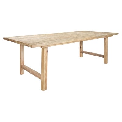 Sheraton Timber Dining Table, 220cm, Distressed Natural