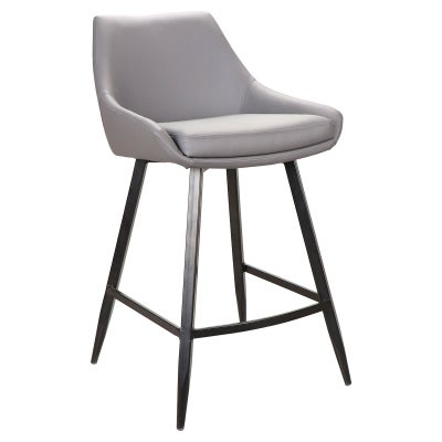 Gillian Faux Leather Counter Stool, Grey