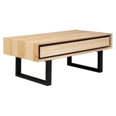 Batavia Messmate Timber 2 Drawer Coffee Table, 120cm