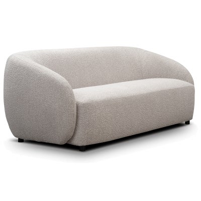 Osric Boucle Fabric Sofa, 3 Seater, Quartz