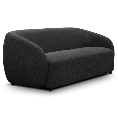 Osric Boucle Fabric Sofa, 3 Seater, Charcoal