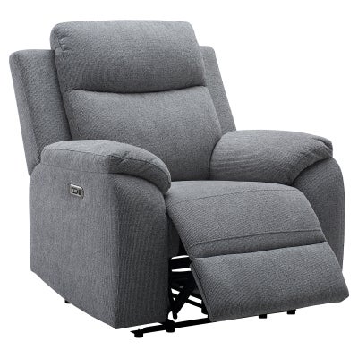 Elion Fabric Electric Recliner Armchair, Grey