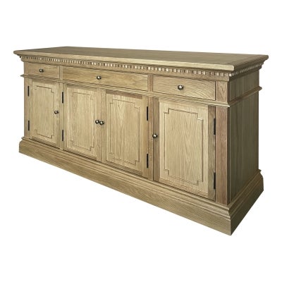 St. James Oak Timber 4 Door 3 Drawer Sideboard, 165cm, Natural Oak