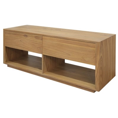 Oscar Mindi Wood 2 Drawer TV Unit, 140cm, Natural