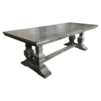 Harvard Reclaimed Oregon Timber Pedestal Dining Table, 250cm